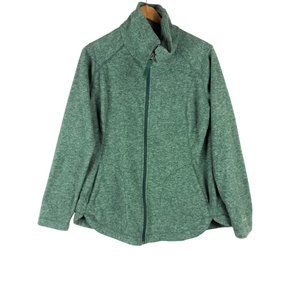 Eddie Bauer Women's Fleece Full Zip Mock Neck Jacket Green Size Large